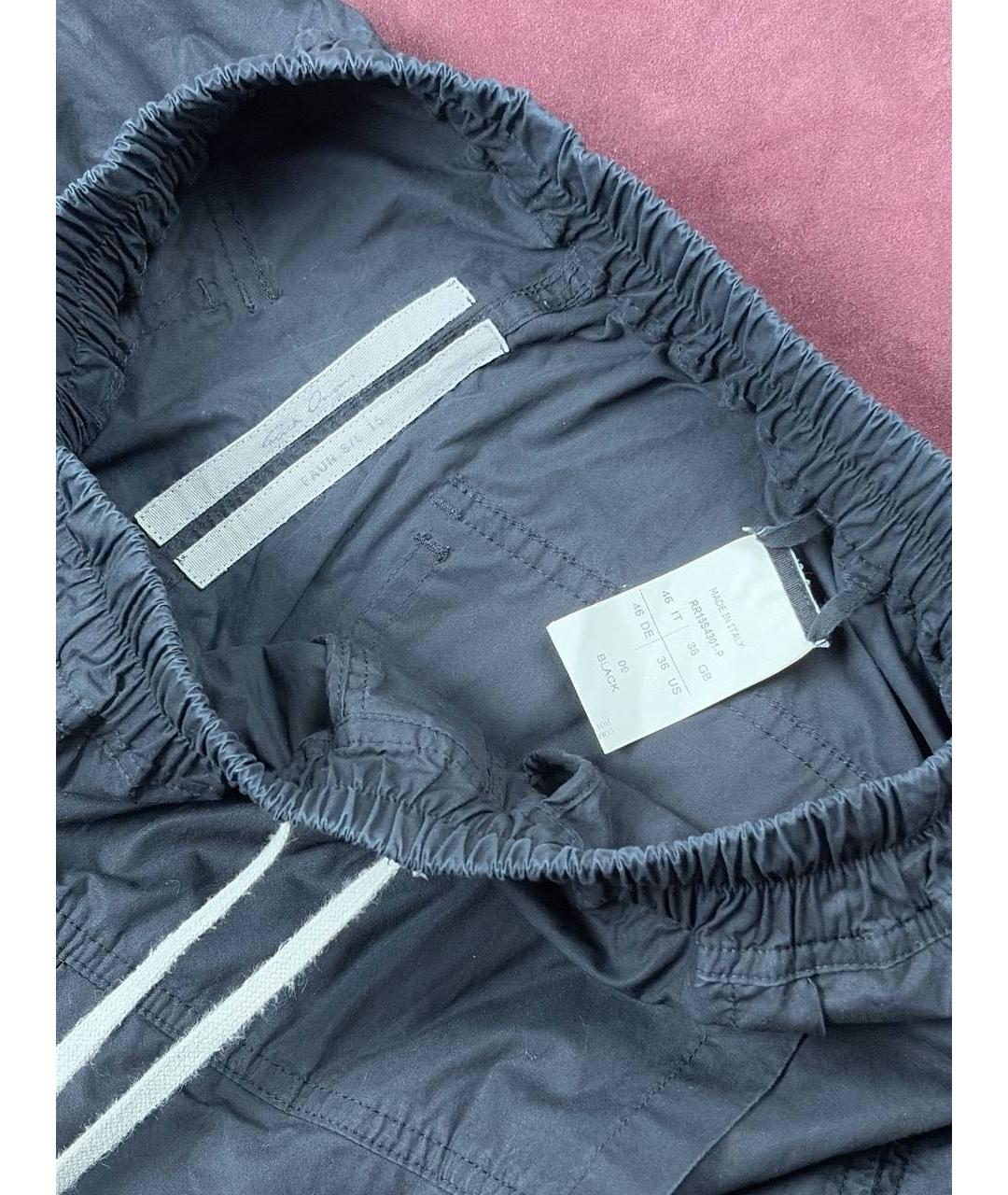 RICK OWENS Черные хлопковые шорты, фото 4