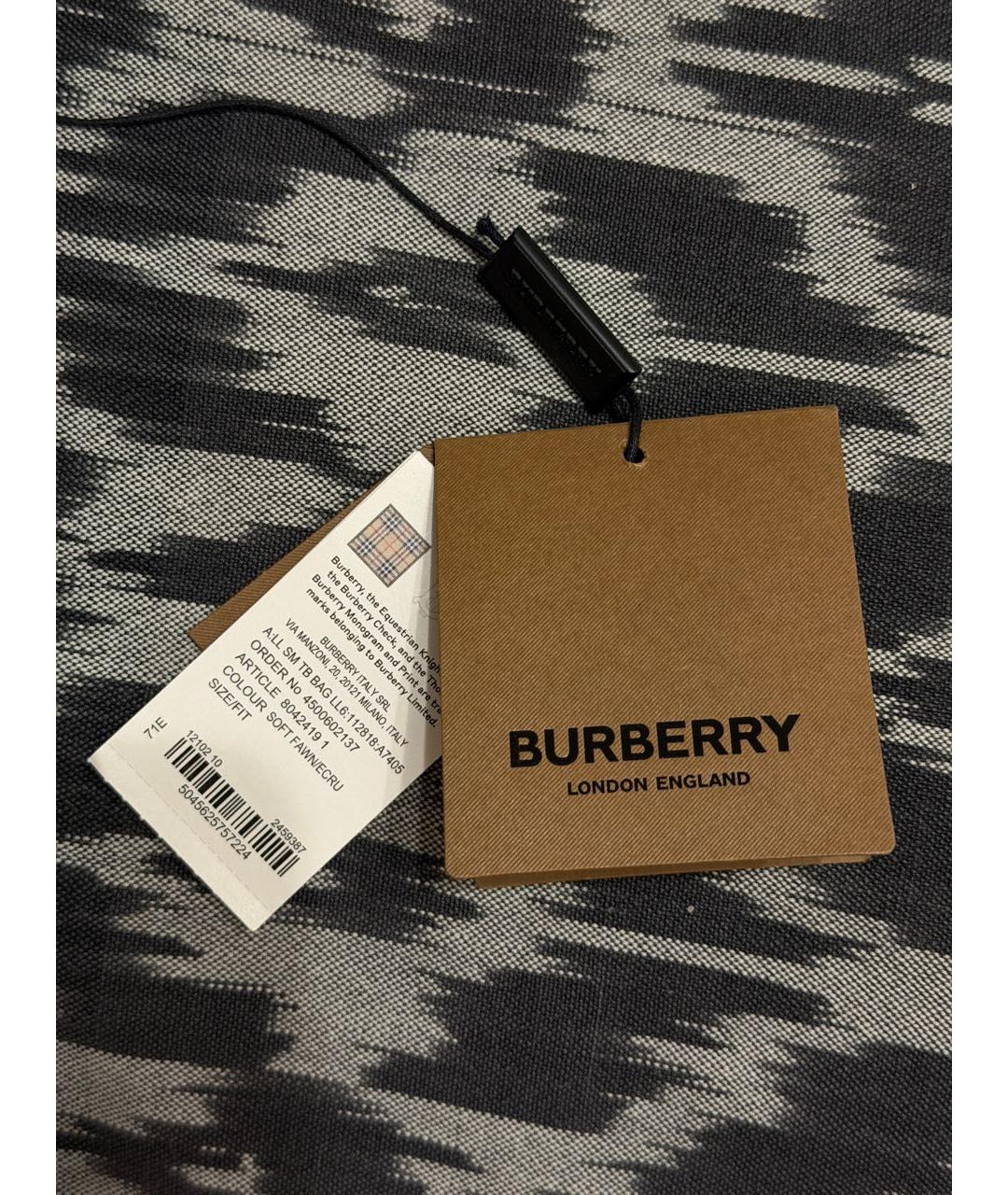 BURBERRY Бежевая тканевая сумка через плечо, фото 8