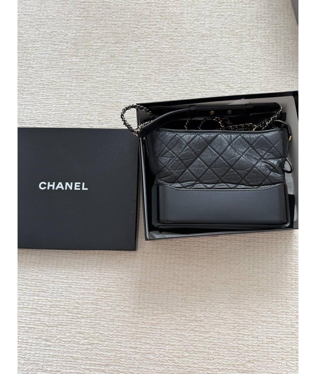 CHANEL Черная кожаная сумка через плечо, фото 2