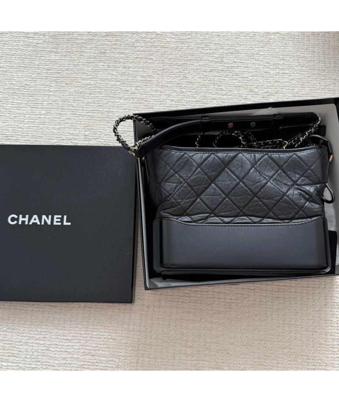 CHANEL Черная кожаная сумка через плечо, фото 3