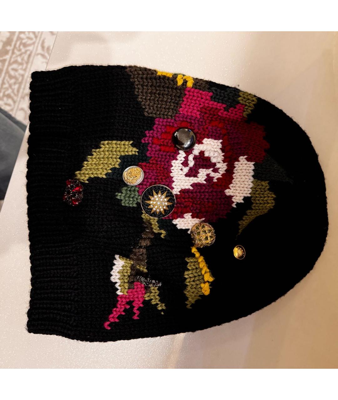 DOLCE&GABBANA Черная шерстяная шапка, фото 3