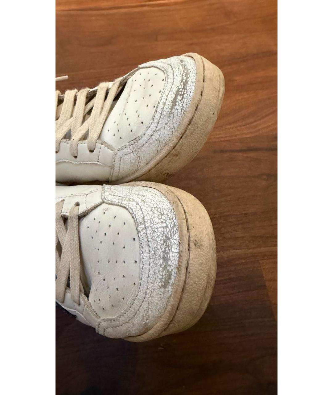 GOLDEN GOOSE Белые кожаные кеды, фото 3