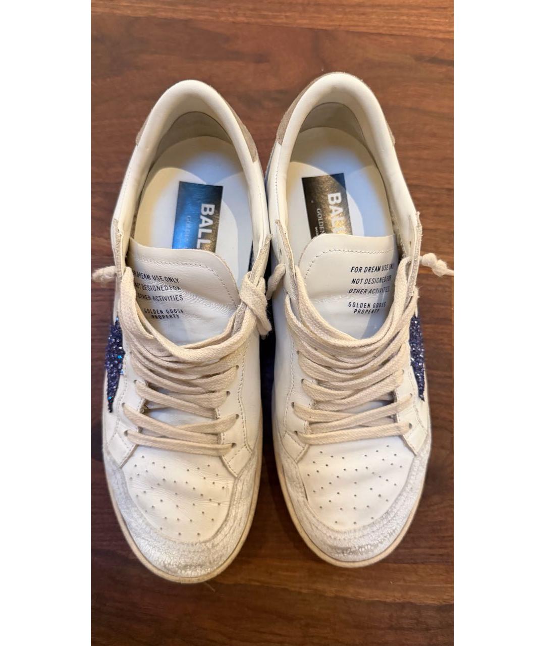 GOLDEN GOOSE Белые кожаные кеды, фото 8