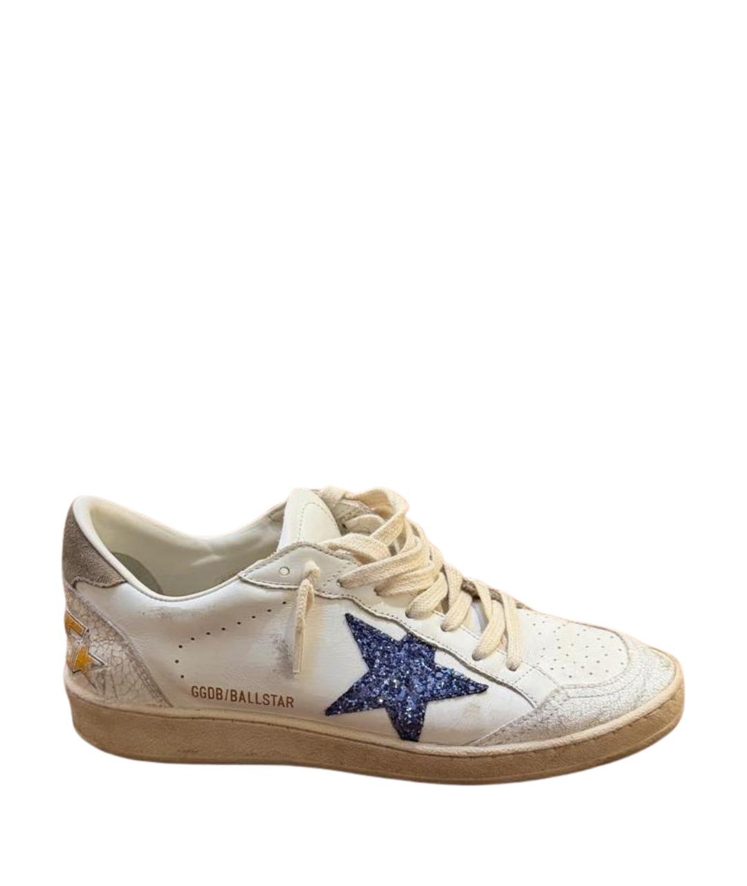 GOLDEN GOOSE Белые кожаные кеды, фото 1