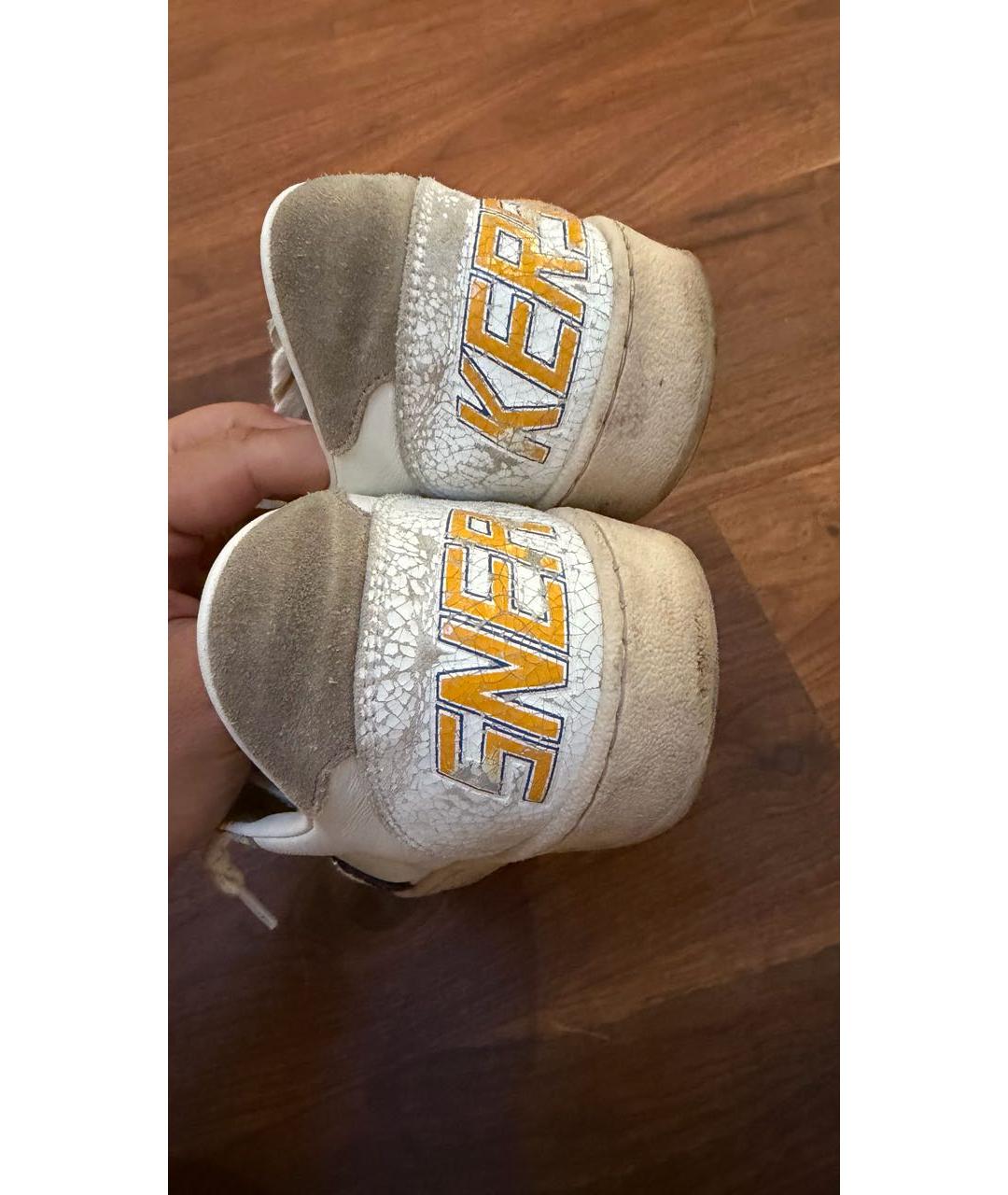 GOLDEN GOOSE Белые кожаные кеды, фото 5
