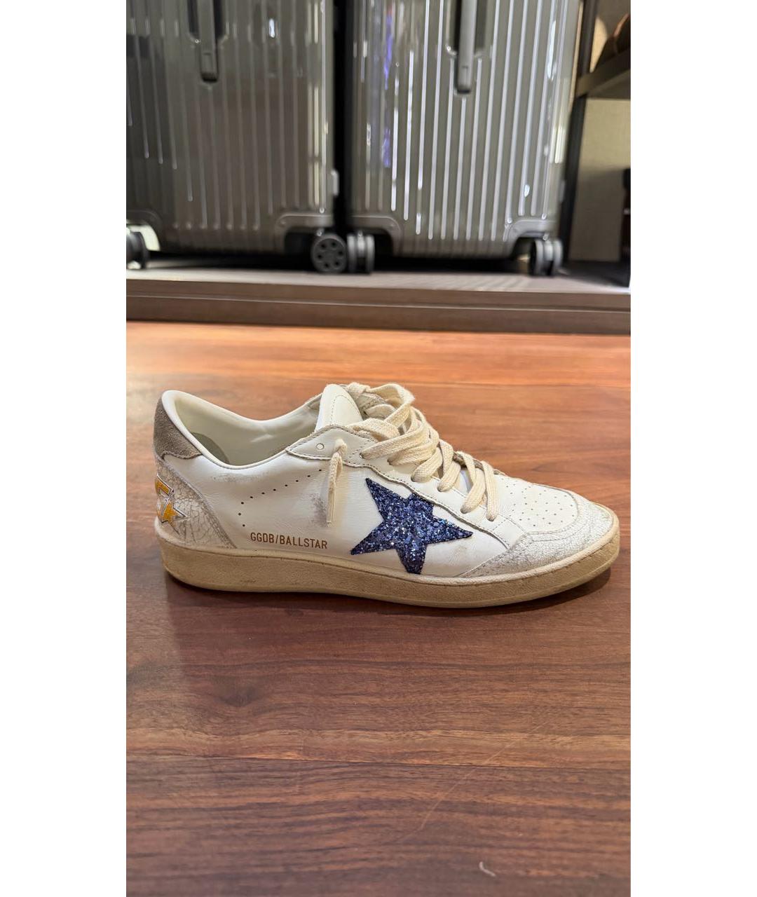 GOLDEN GOOSE Белые кожаные кеды, фото 9
