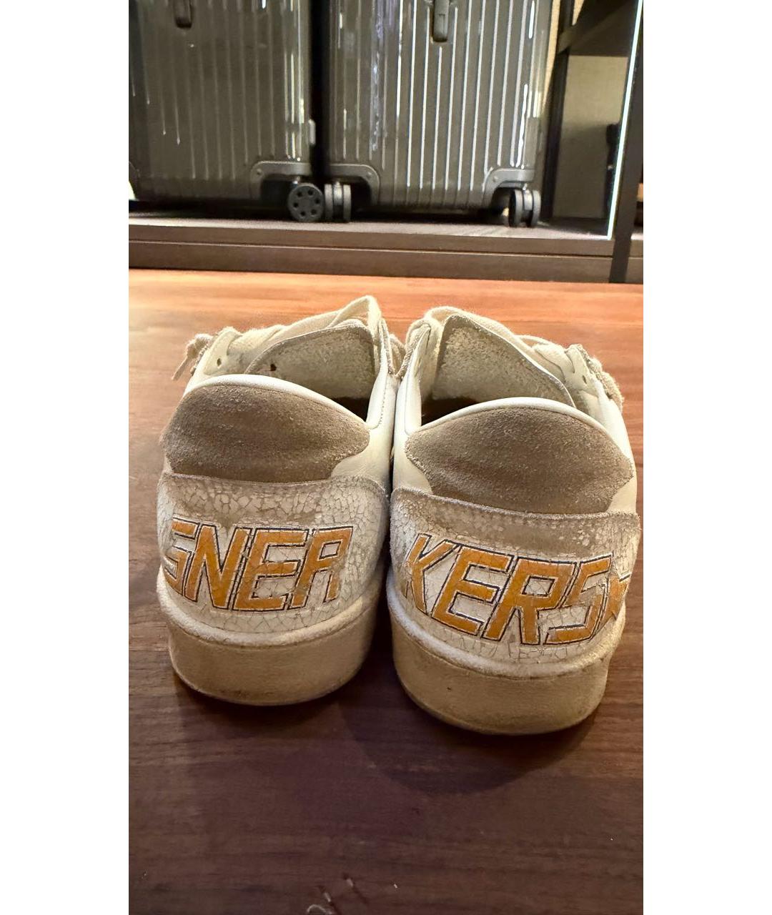 GOLDEN GOOSE Белые кожаные кеды, фото 4