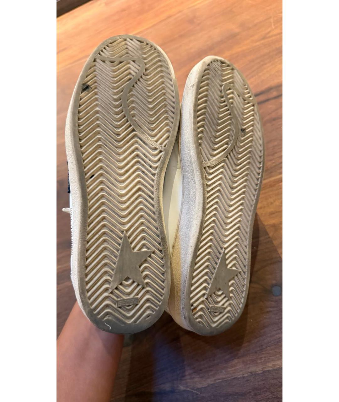 GOLDEN GOOSE Белые кожаные кеды, фото 6