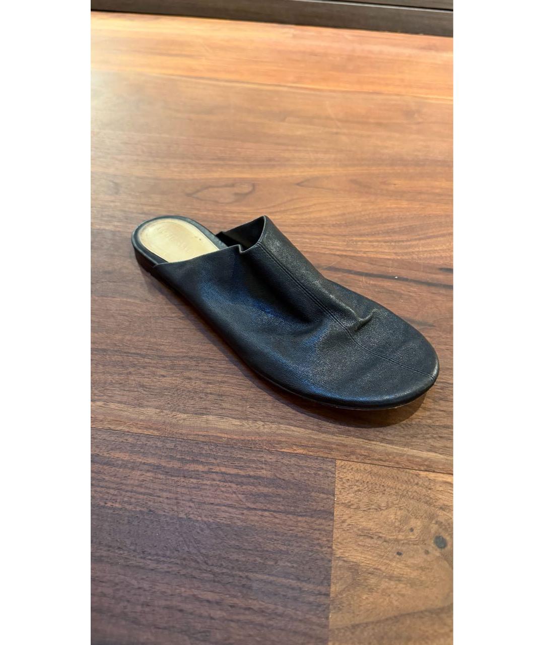 BOTTEGA VENETA Черные кожаные мюли, фото 9