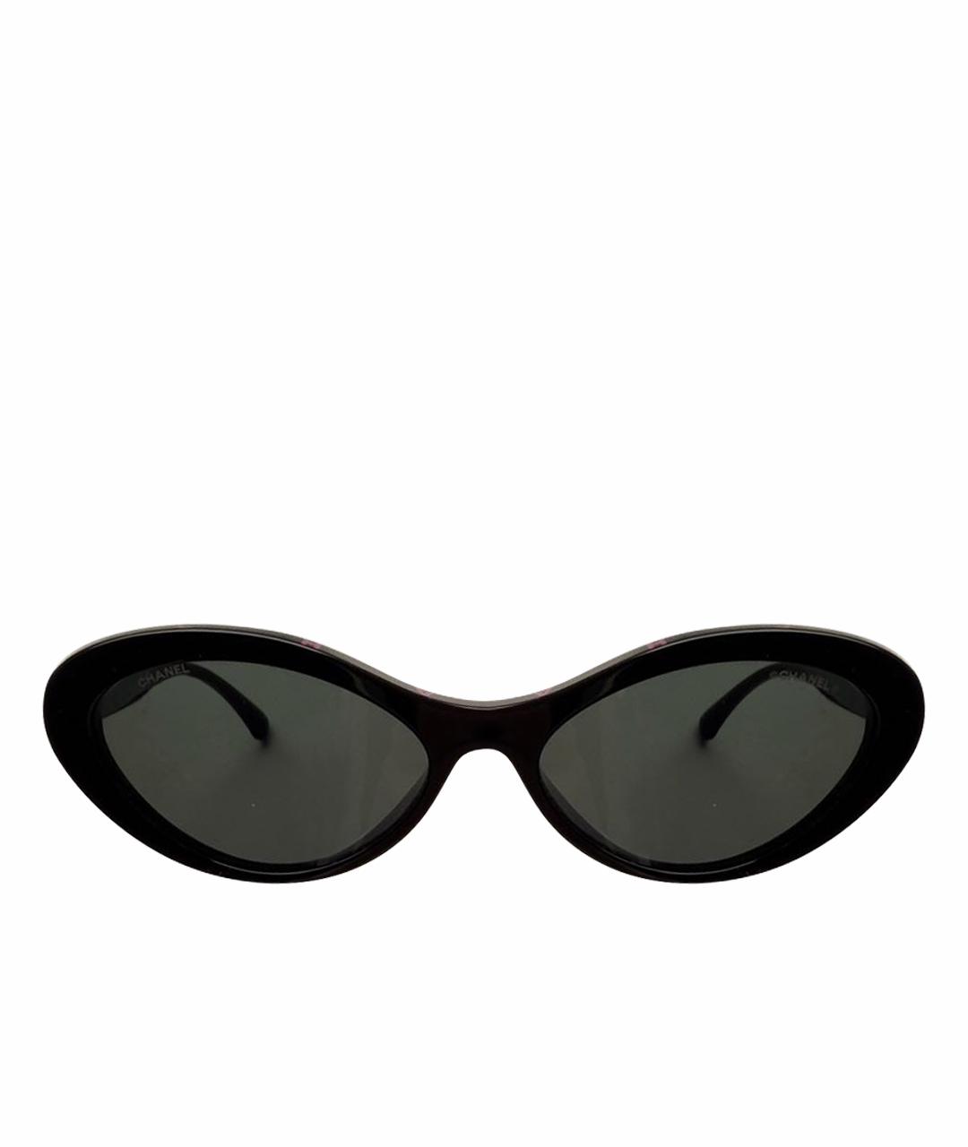 CHANEL Черные пластиковые солнцезащитные очки, фото 1