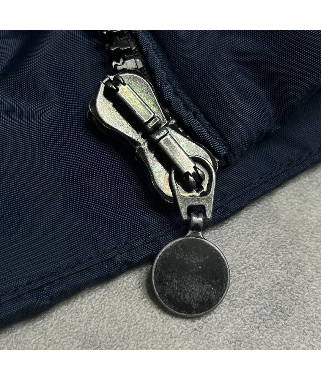 MONCLER Синяя полиэстеровая куртка, фото 6