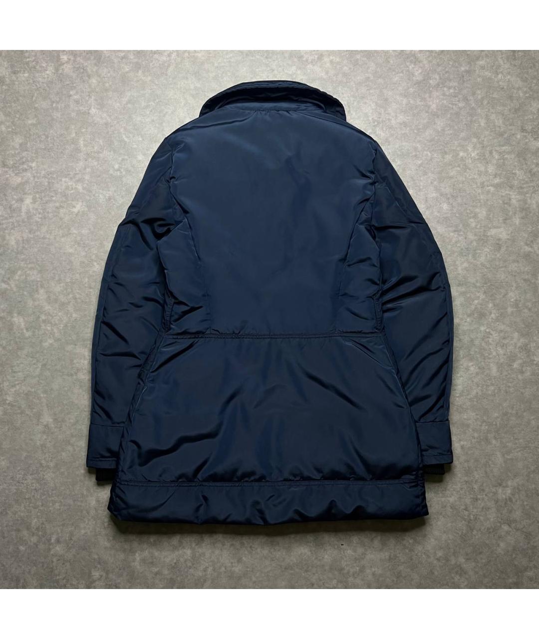 MONCLER Синяя полиэстеровая куртка, фото 4