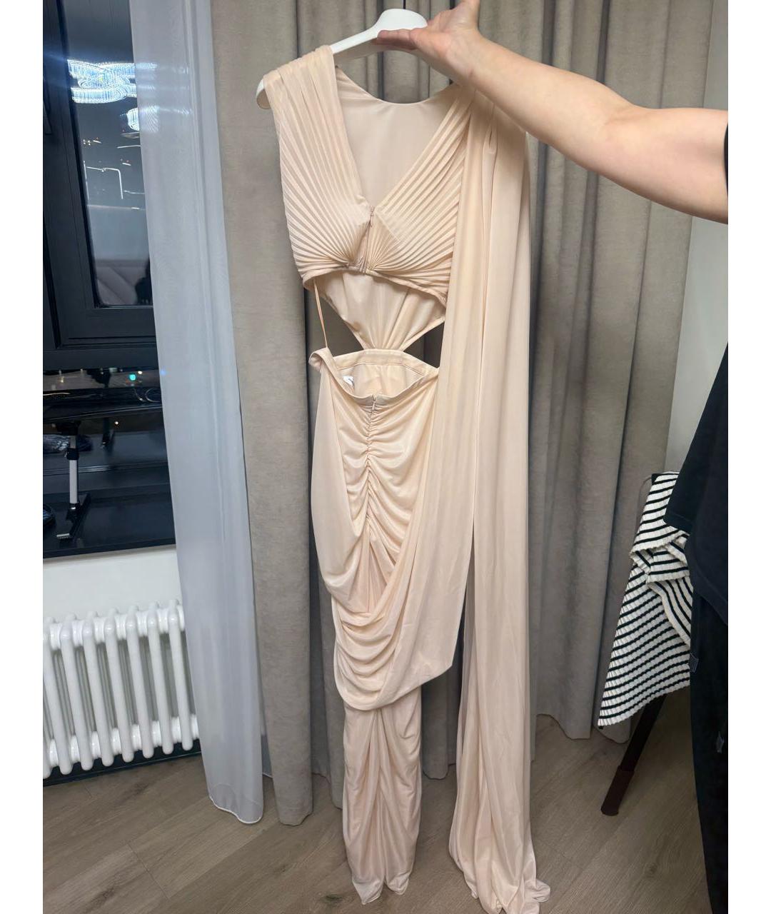 ZUHAIR MURAD Коралловое шелковое вечернее платье, фото 2