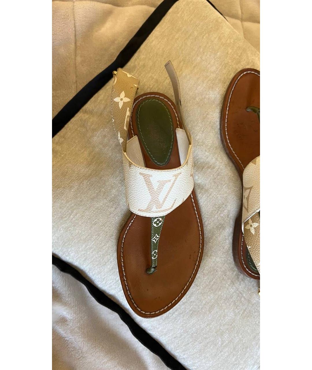 LOUIS VUITTON Мульти кожаные сандалии, фото 8