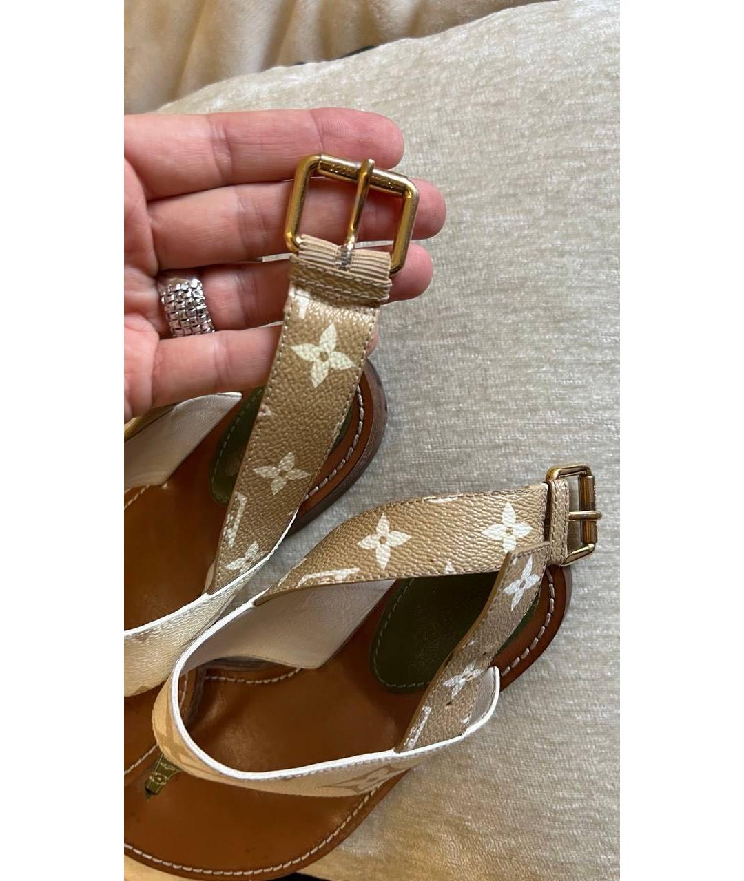 LOUIS VUITTON Мульти кожаные сандалии, фото 7