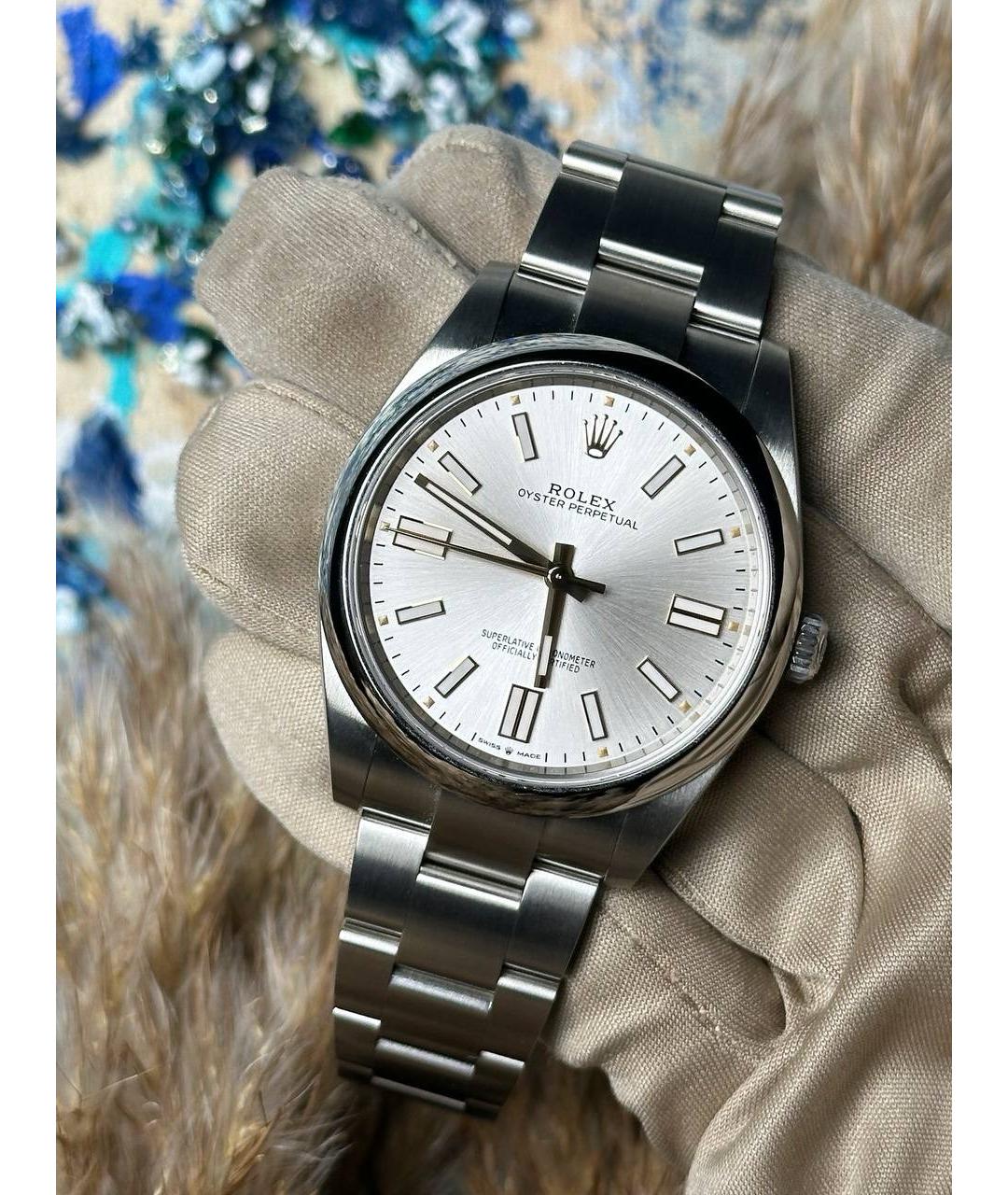 ROLEX Серебряные металлические часы, фото 3