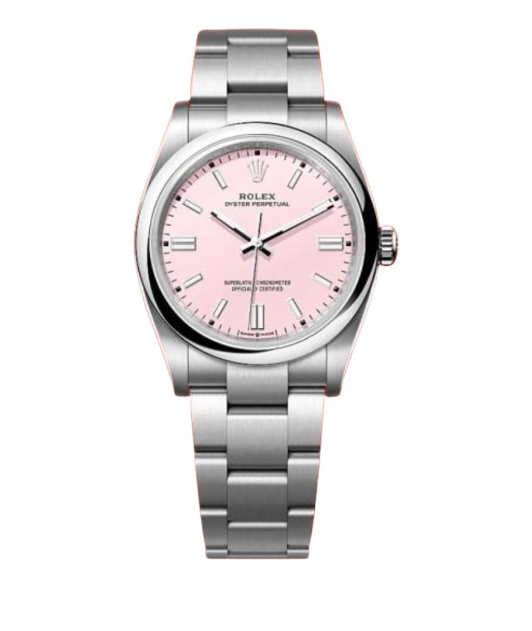 ROLEX Розовые металлические часы, фото 1