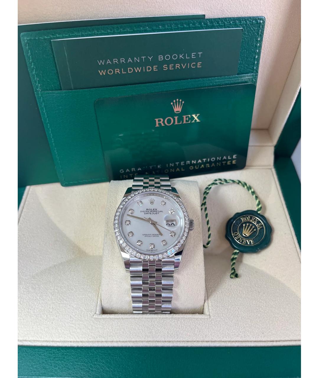 ROLEX Серебряные часы из белого золота, фото 8
