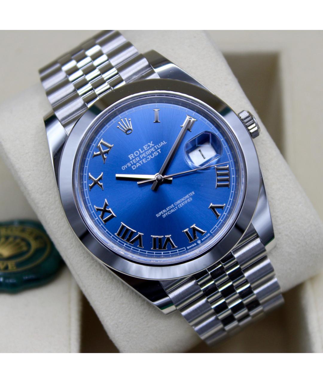 ROLEX Синие металлические часы, фото 2