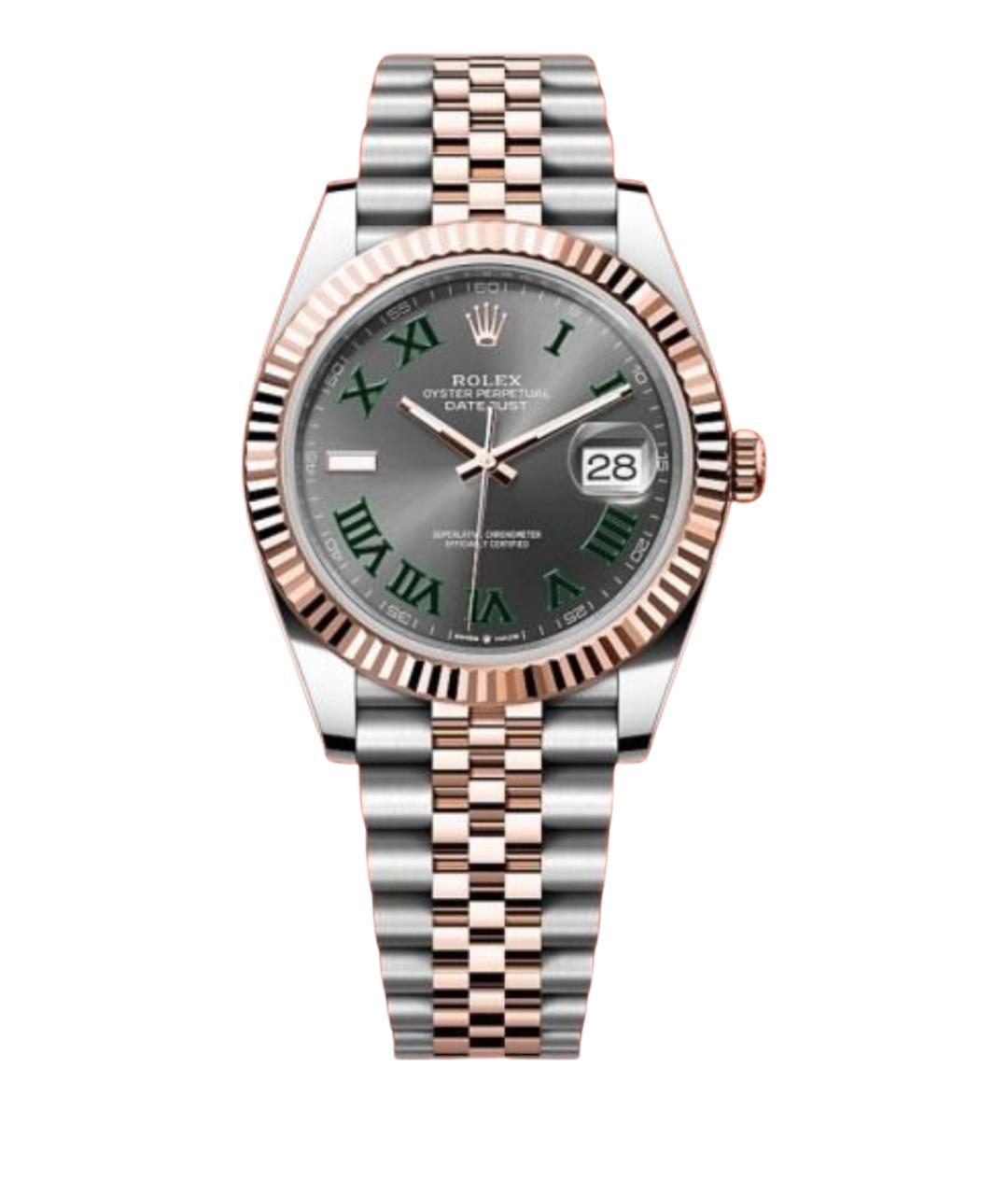 ROLEX Серые часы из розового золота, фото 1