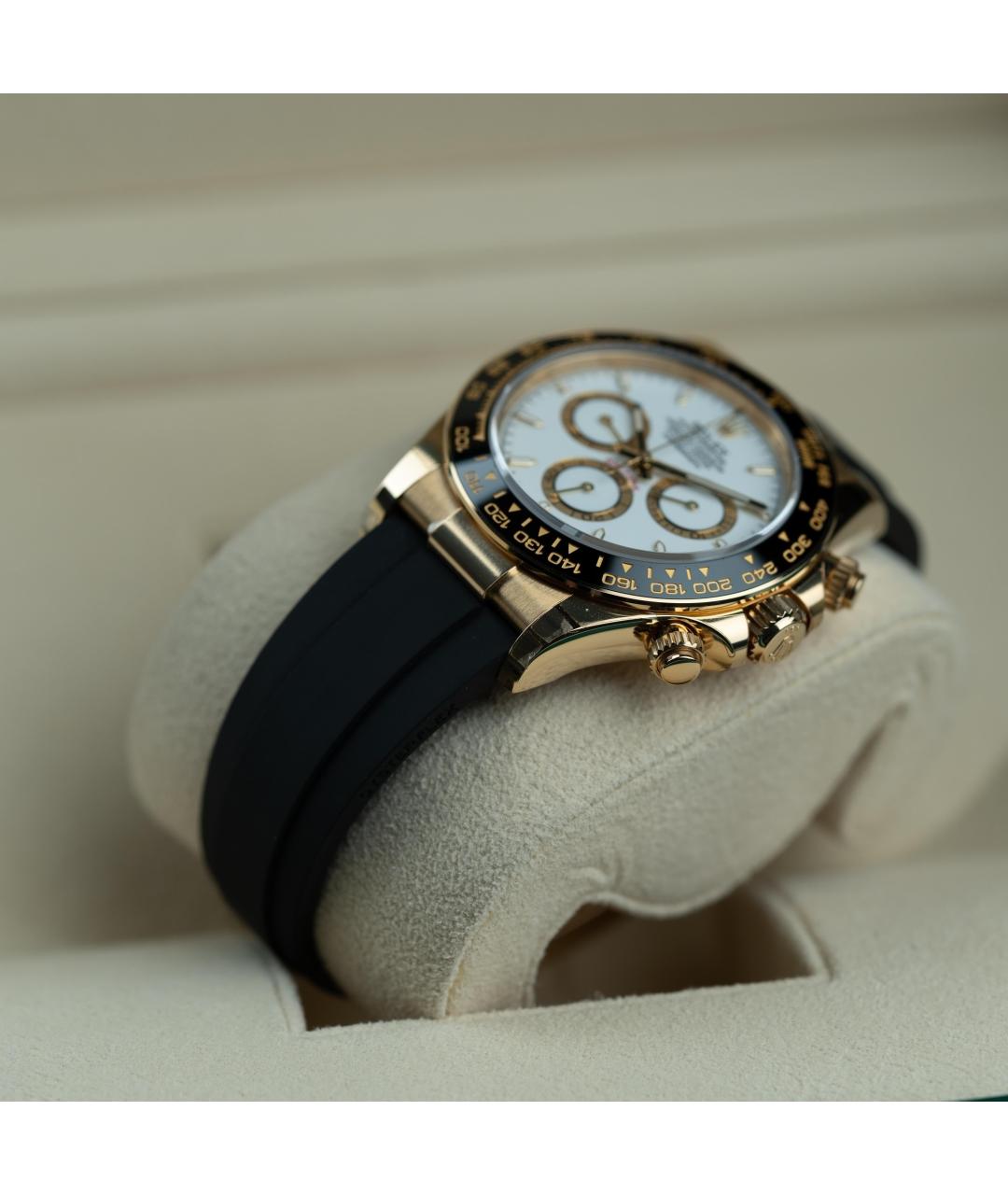 ROLEX Белые часы из желтого золота, фото 6
