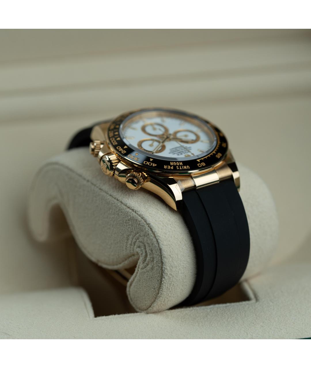 ROLEX Белые часы из желтого золота, фото 4