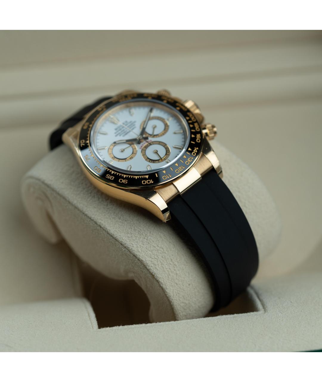 ROLEX Белые часы из желтого золота, фото 5