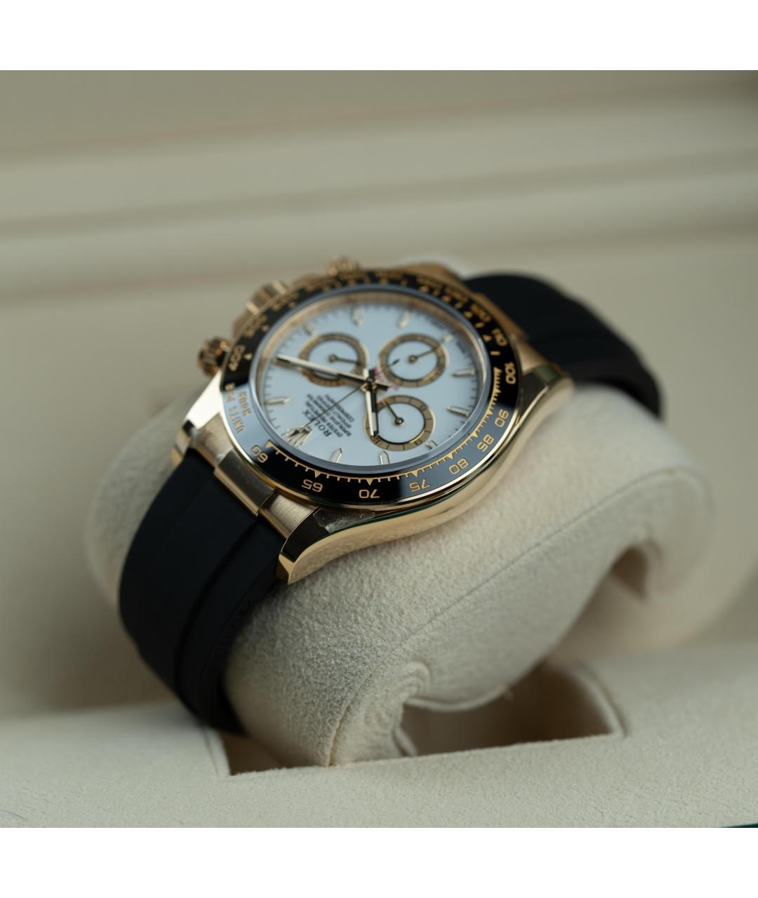 ROLEX Белые часы из желтого золота, фото 3