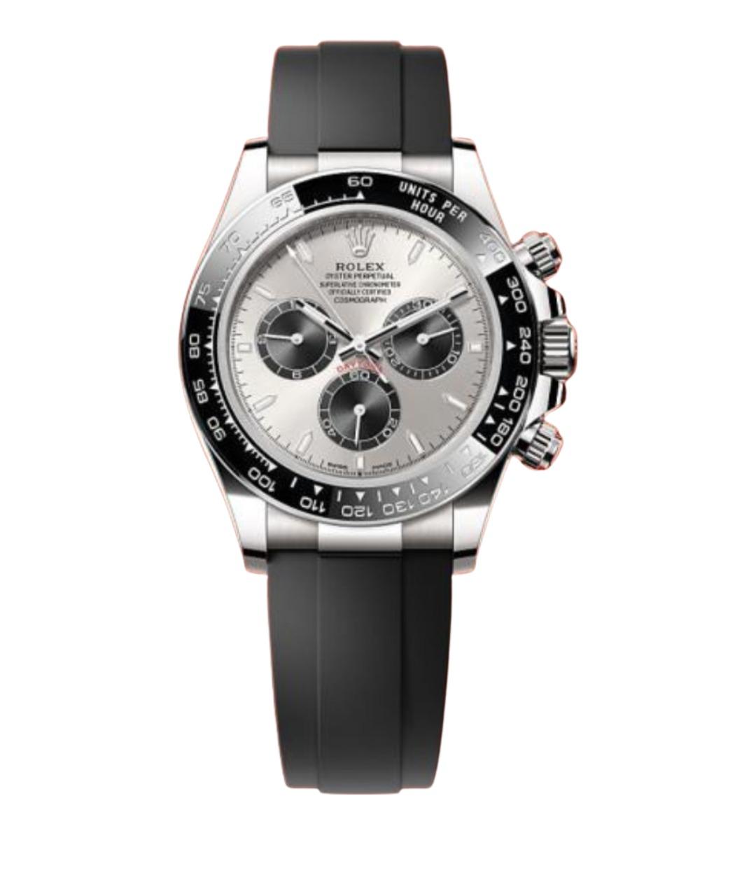 ROLEX Черные часы из белого золота, фото 1