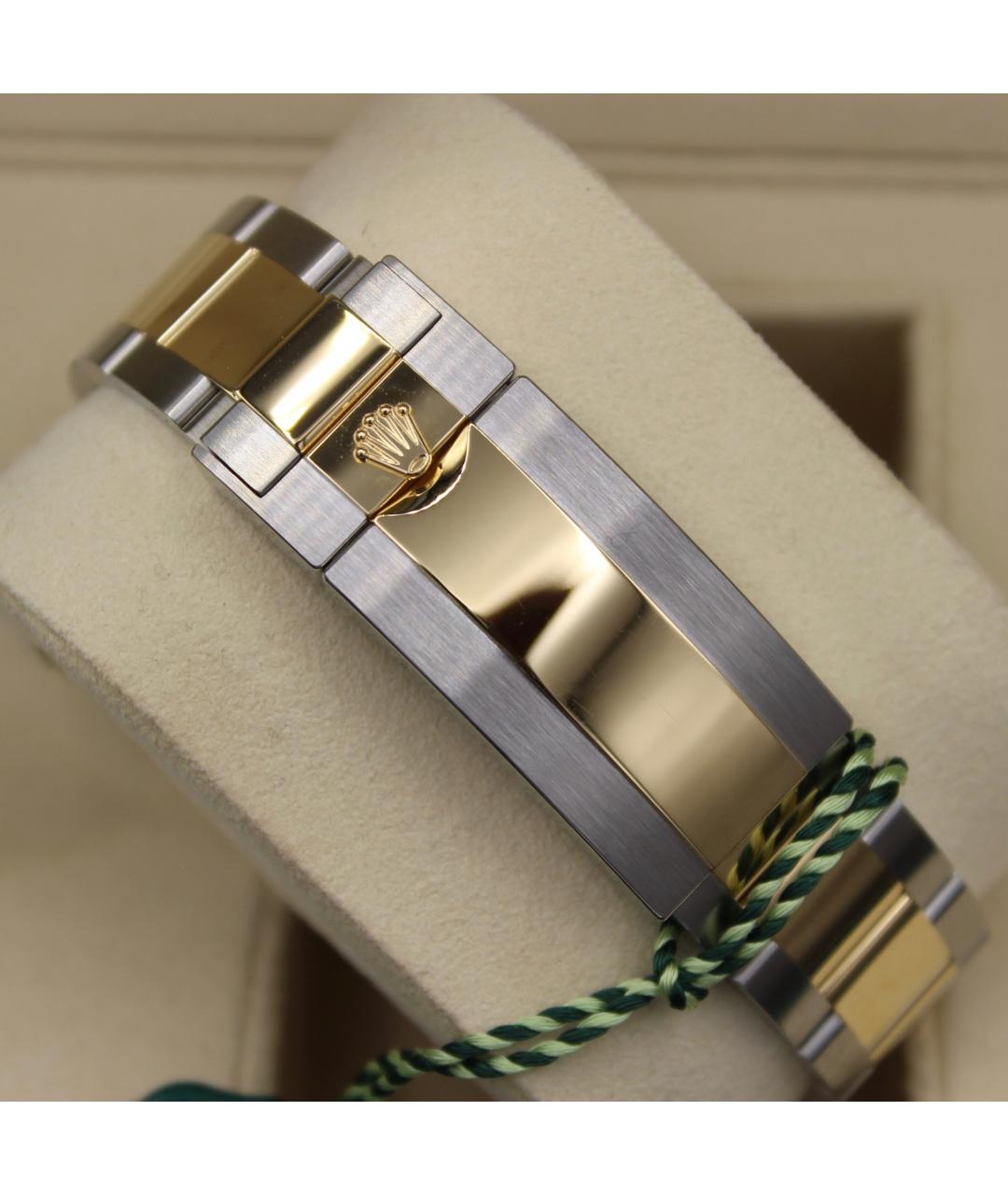 ROLEX Черные часы из желтого золота, фото 7