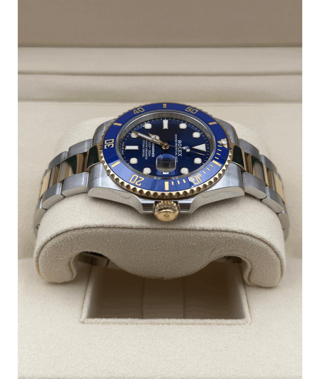 ROLEX Синие часы из желтого золота, фото 8