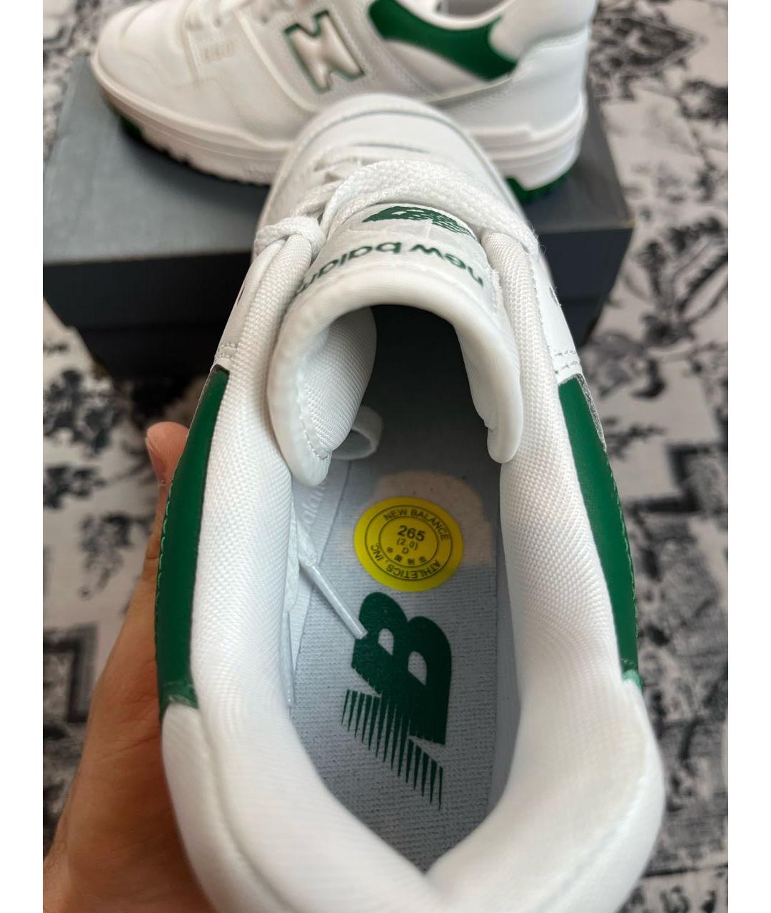 NEW BALANCE Белые кожаные низкие кроссовки / кеды, фото 3