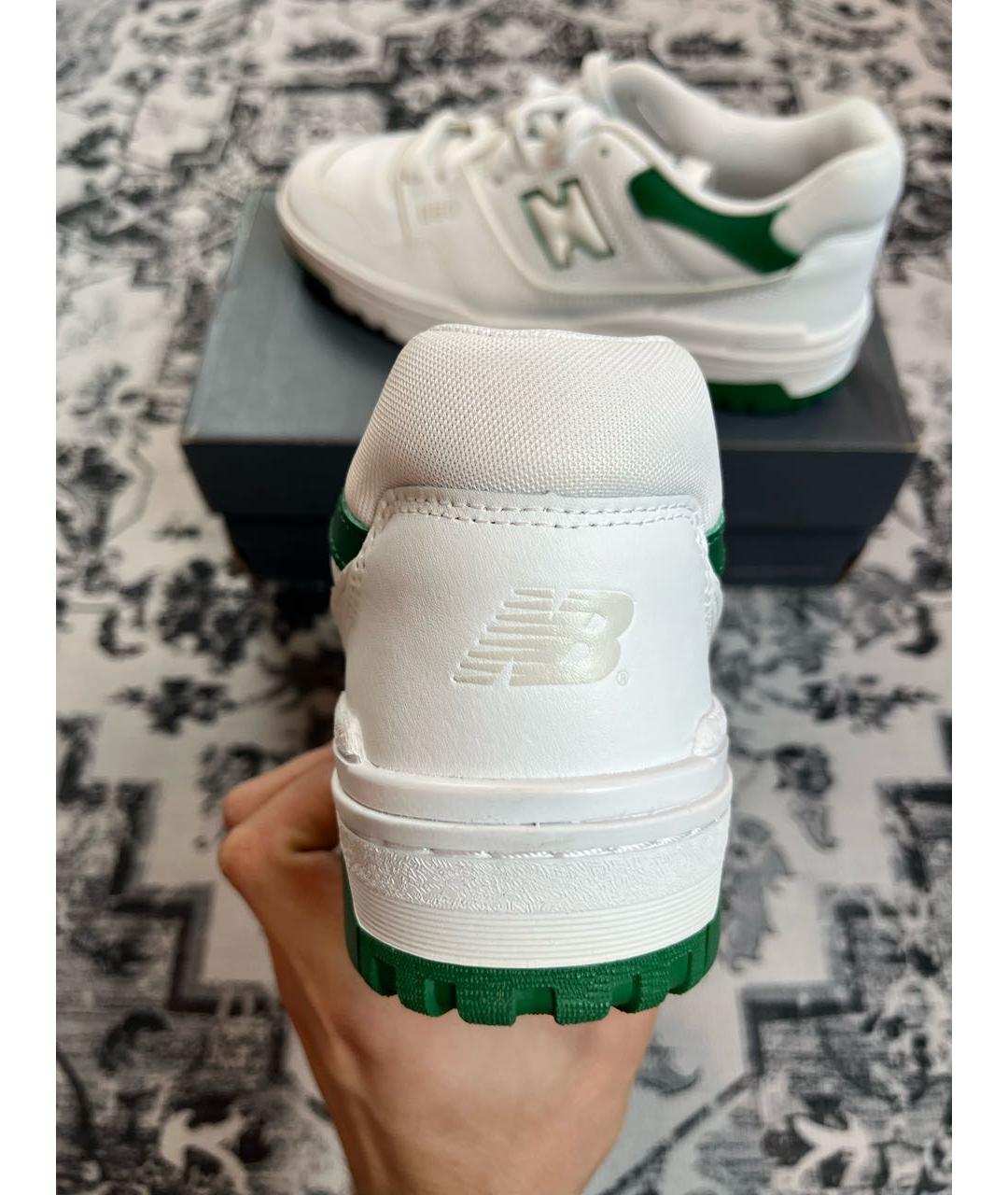 NEW BALANCE Белые кожаные низкие кроссовки / кеды, фото 4