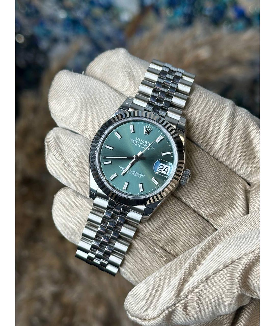 ROLEX Зеленые часы, фото 2