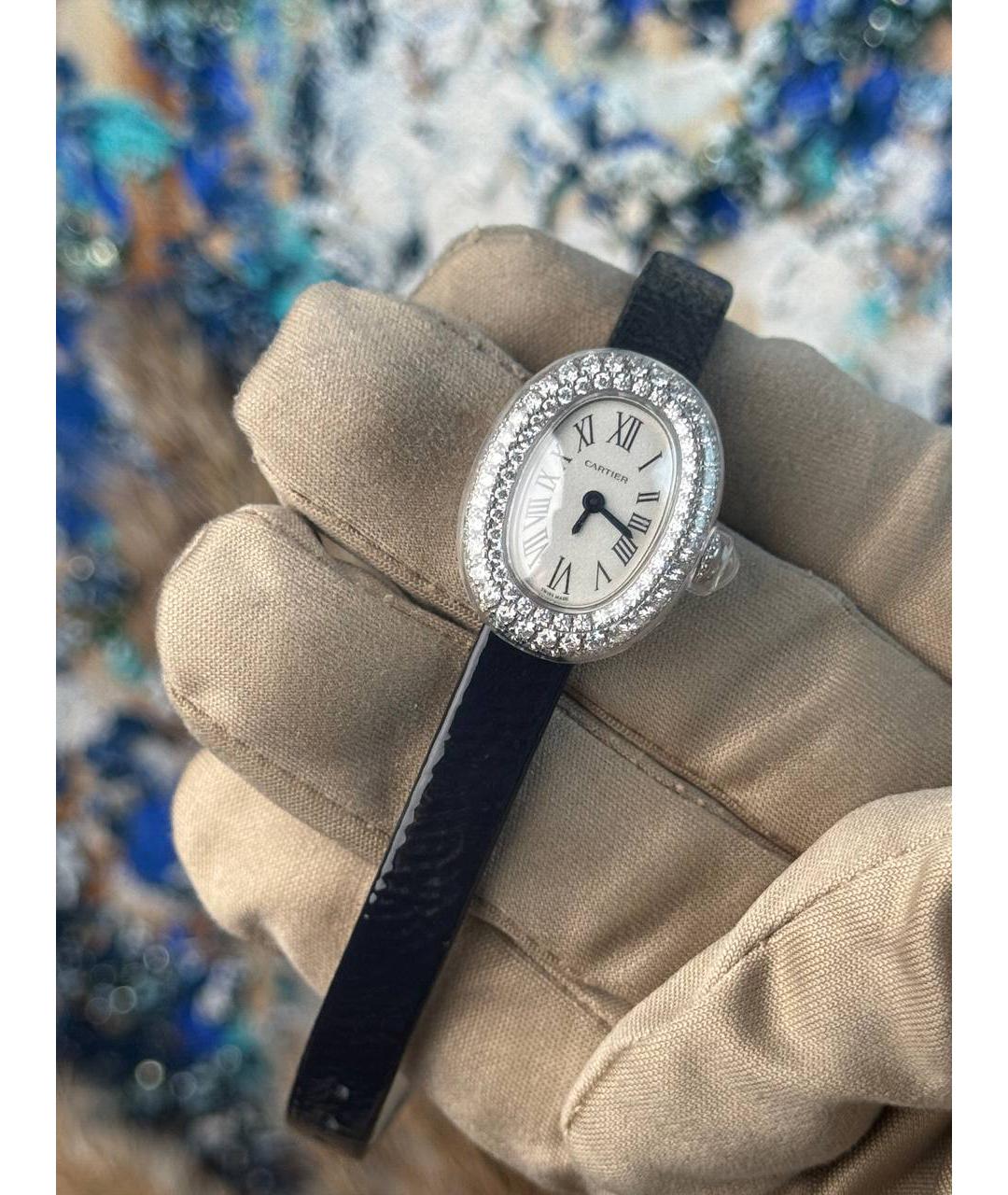 CARTIER Серые часы из белого золота, фото 3