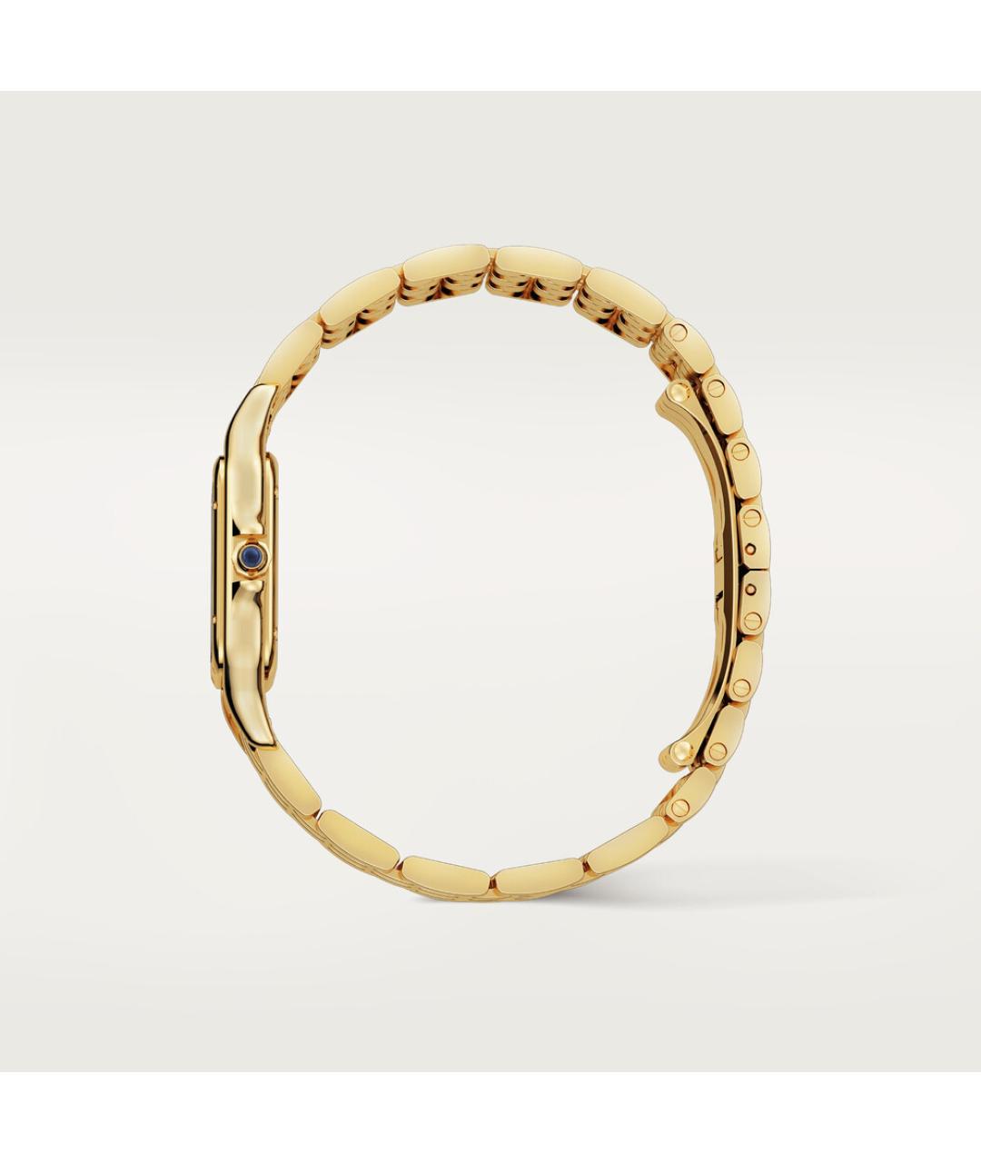 CARTIER Белые часы из желтого золота, фото 5