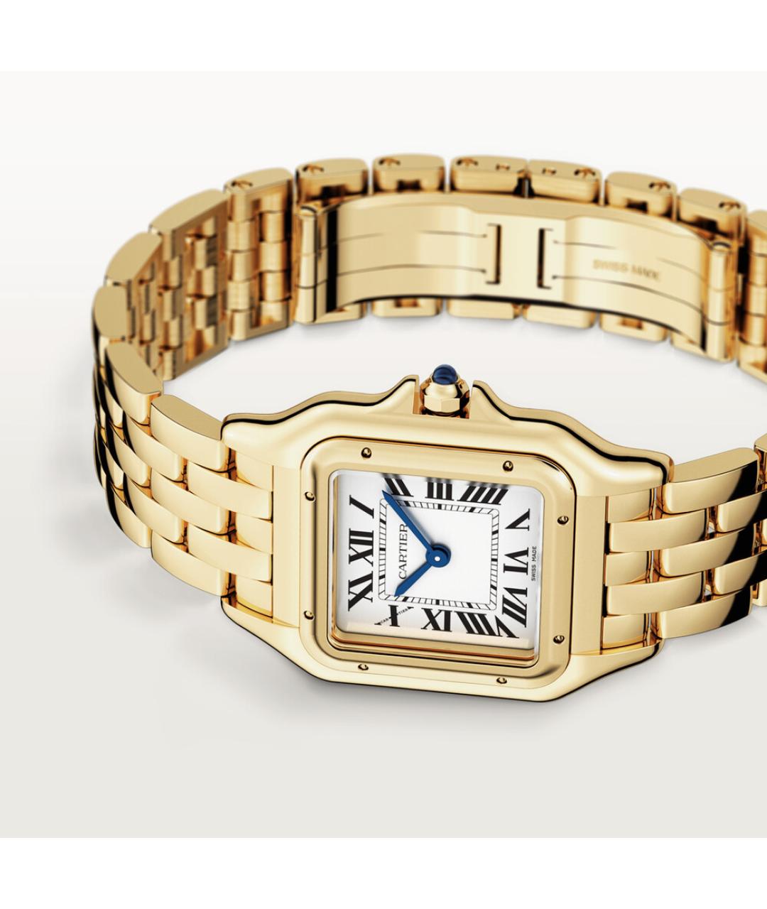 CARTIER Белые часы из желтого золота, фото 8