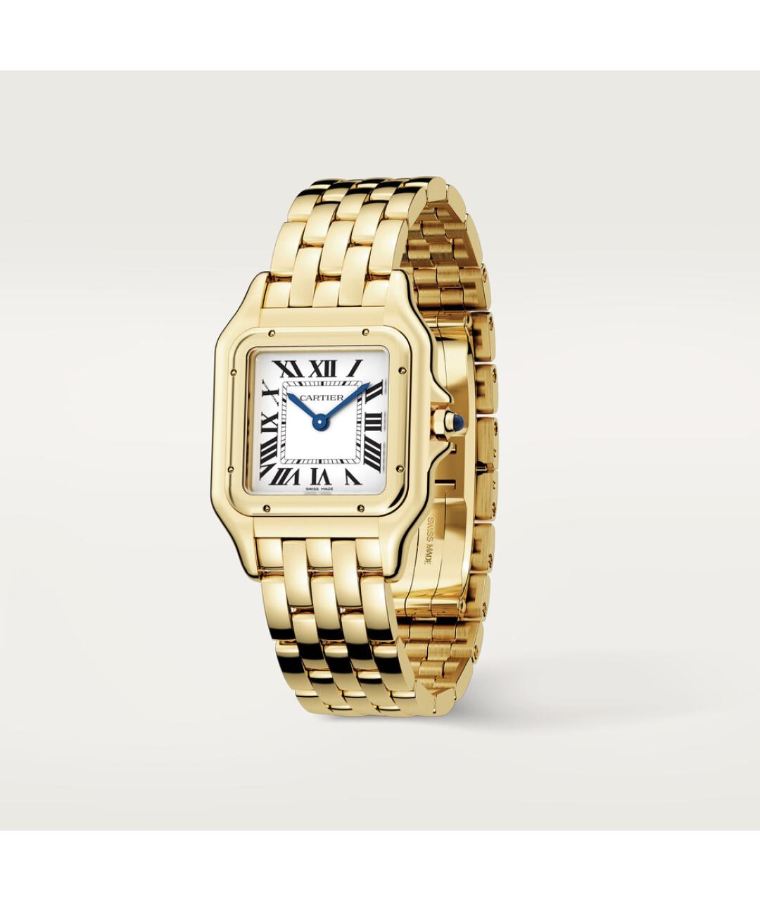 CARTIER Белые часы из желтого золота, фото 4