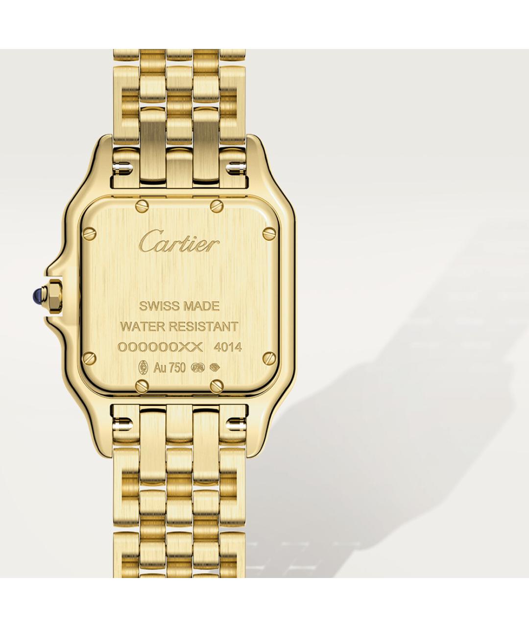 CARTIER Белые часы из желтого золота, фото 3