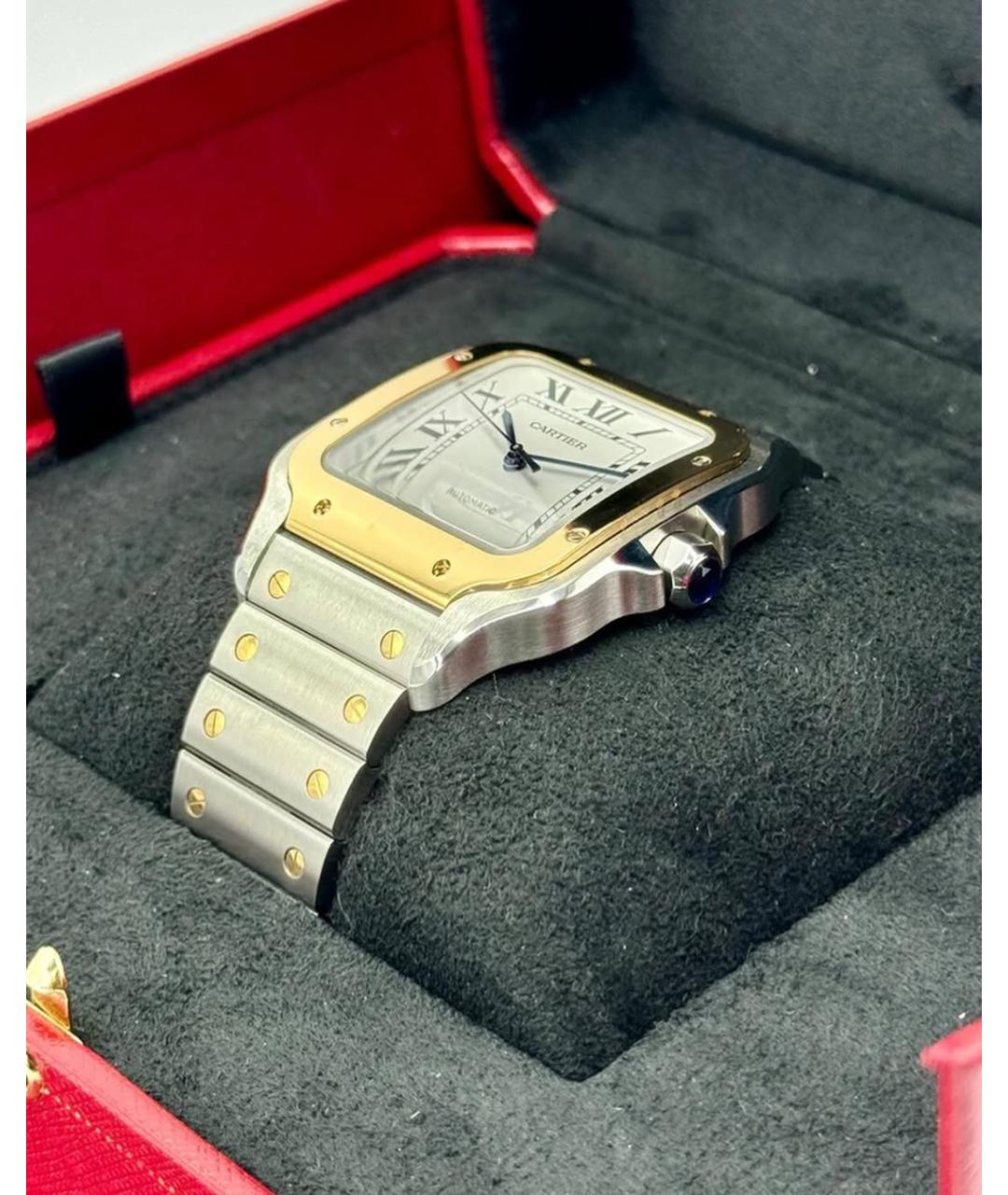 CARTIER Белые часы из желтого золота, фото 6