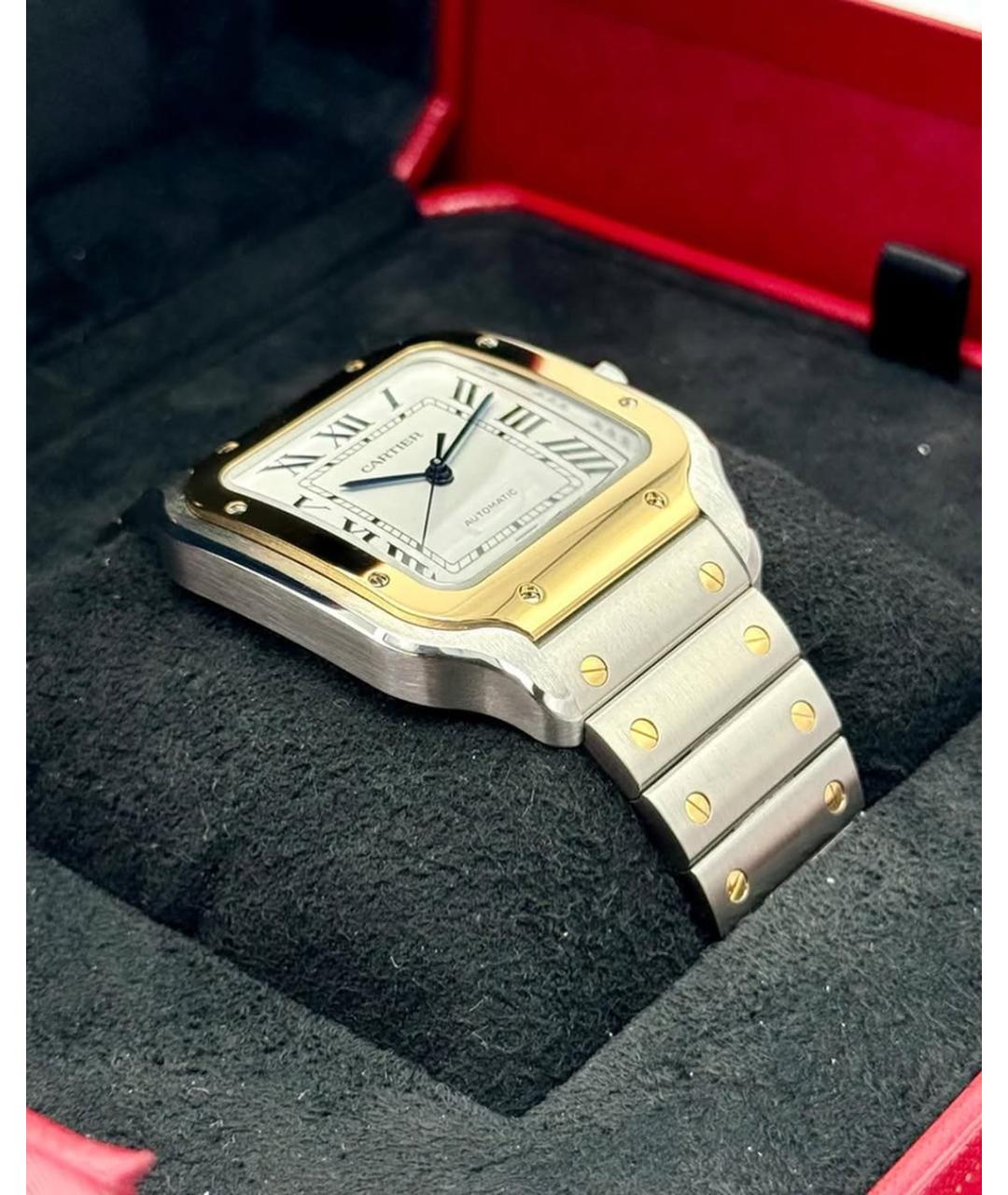CARTIER Белые часы из желтого золота, фото 4