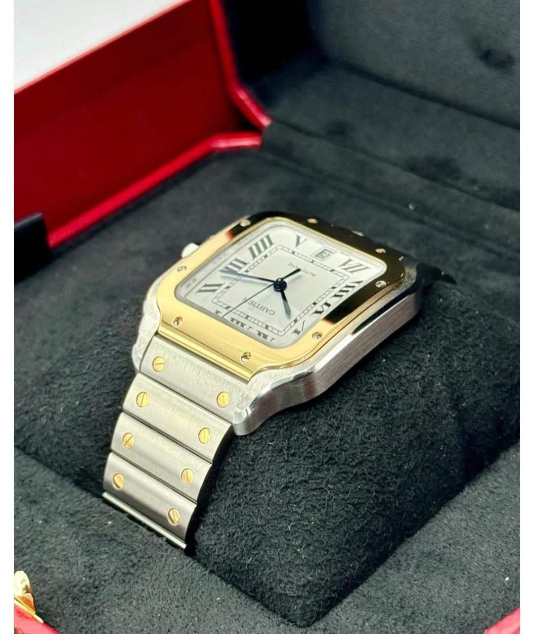 CARTIER Белые часы из желтого золота, фото 5