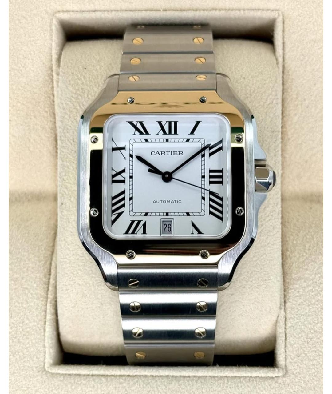 CARTIER Белые часы из желтого золота, фото 3