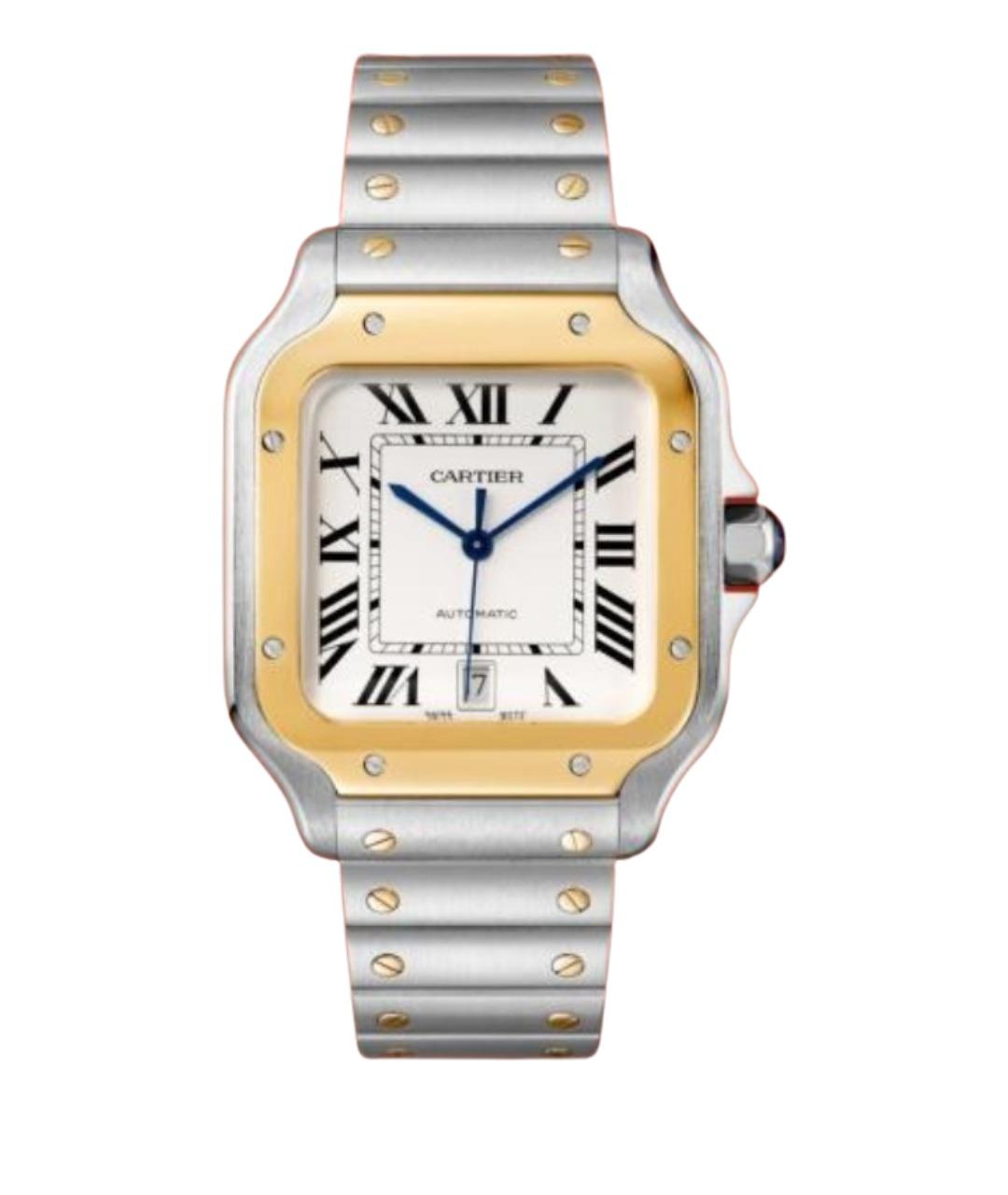 CARTIER Белые часы из желтого золота, фото 1