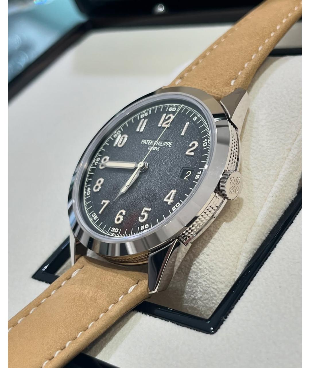 PATEK PHILIPPE Серые часы из белого золота, фото 3