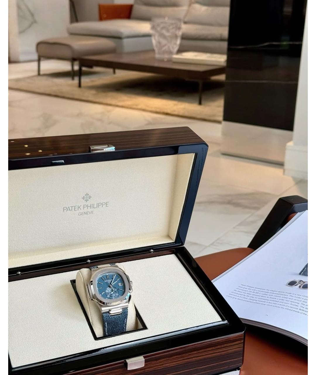 PATEK PHILIPPE Синие часы из белого золота, фото 8