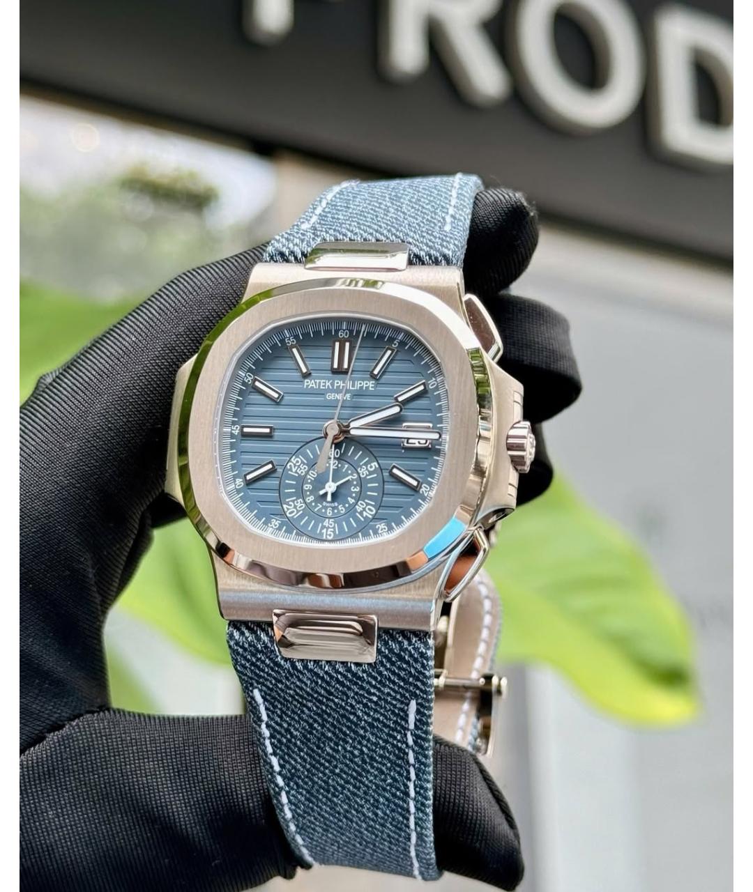 PATEK PHILIPPE Синие часы из белого золота, фото 5