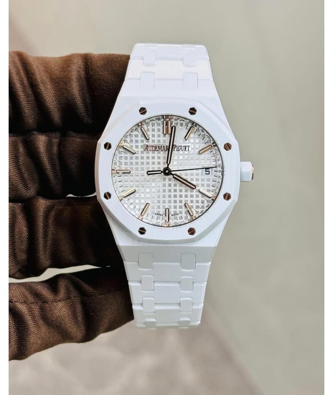 Audemars Piguet Белые керамические часы, фото 2