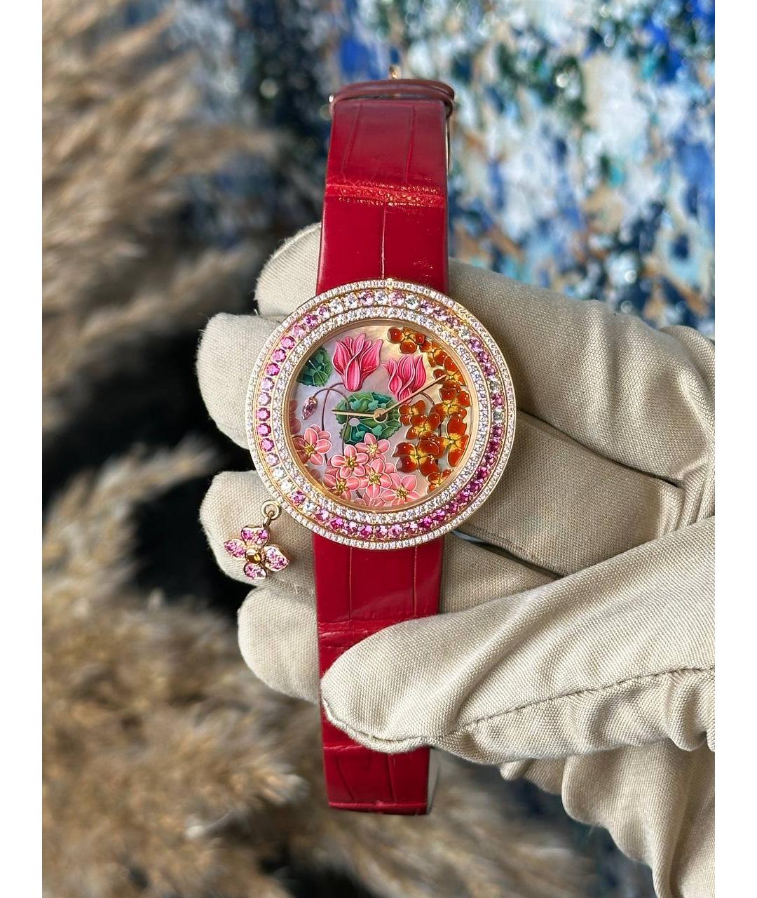 VAN CLEEF & ARPELS Красные часы из розового золота, фото 3