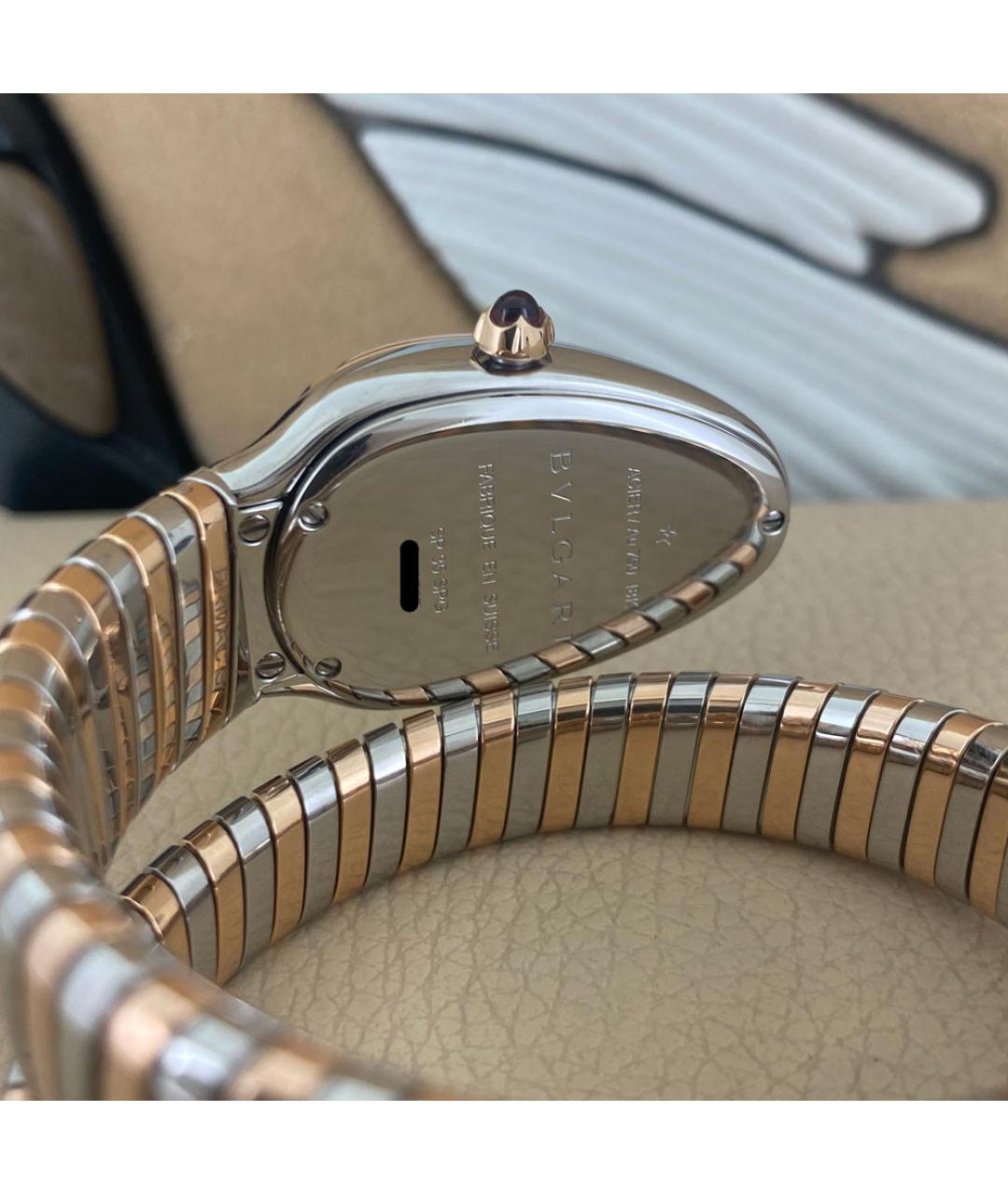 BVLGARI Черные часы из розового золота, фото 6